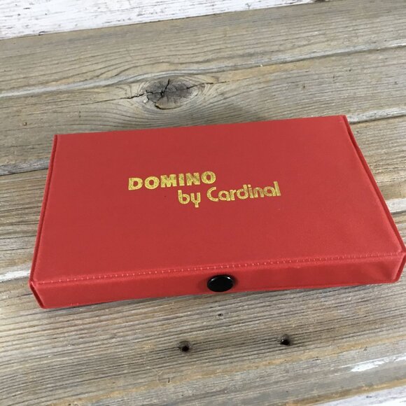 Cardinal Premier Edition Double Six Dominoes – 28 Pieces, Vintage 1990s Red Case - Picture 2 of 6